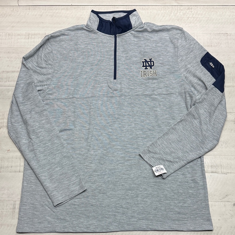 NOTRE DAME FIGHTING IRISH SPRINT LONG SLEEVE QTR ZIP PULLOVER